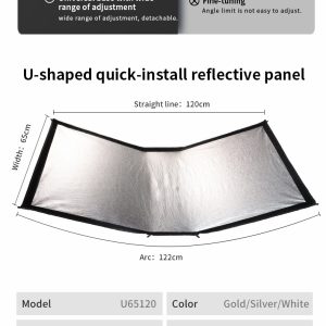 Triopo U65120 quick install eye lighter / U Shaped reflector +1.8m light stand