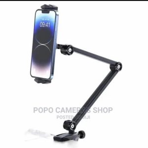 Boom arm phone holder