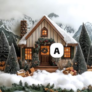 Vinyl vintage Christmas backdrops (2x4m)