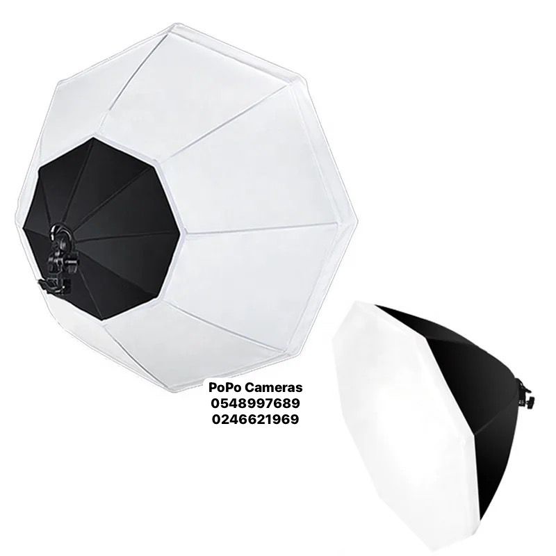 85cm panoramic softbox with diffuser + 2m stand + 25w bi-color bulb with remote - Image 3