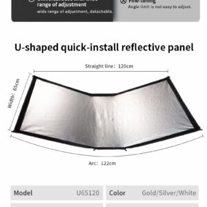 Triopo U65120 quick install eye lighter / U Shaped reflector +1.8m light stand
