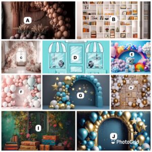 Vinyl backdrops 5x7ft (1.5x2.2M) for children