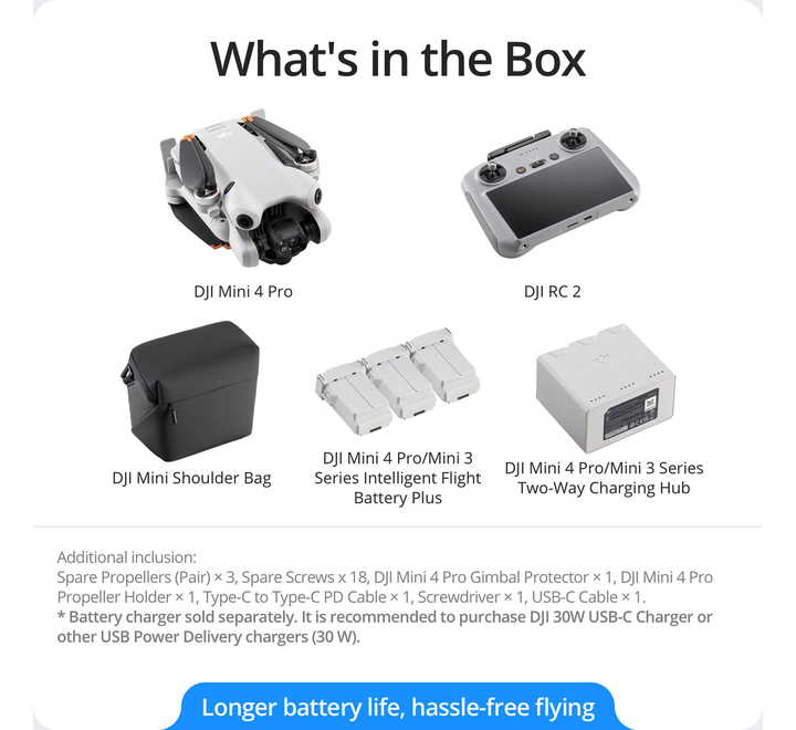 DJI Mini 4 Pro Drone Fly More Combo Plus with RC 2 Controller - Image 3