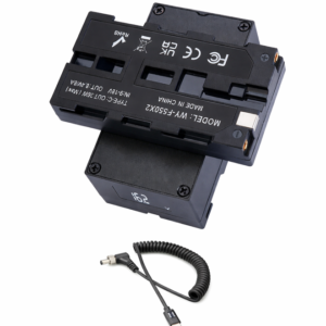 D-Tap to Double-Sided NP-F550/970 Dummy Battery, can Rotate 270 °,for Atomos Ninja/Shinobi Monitors,for DJI SDR Video Transmitter,LED Lights, etc. ﻿