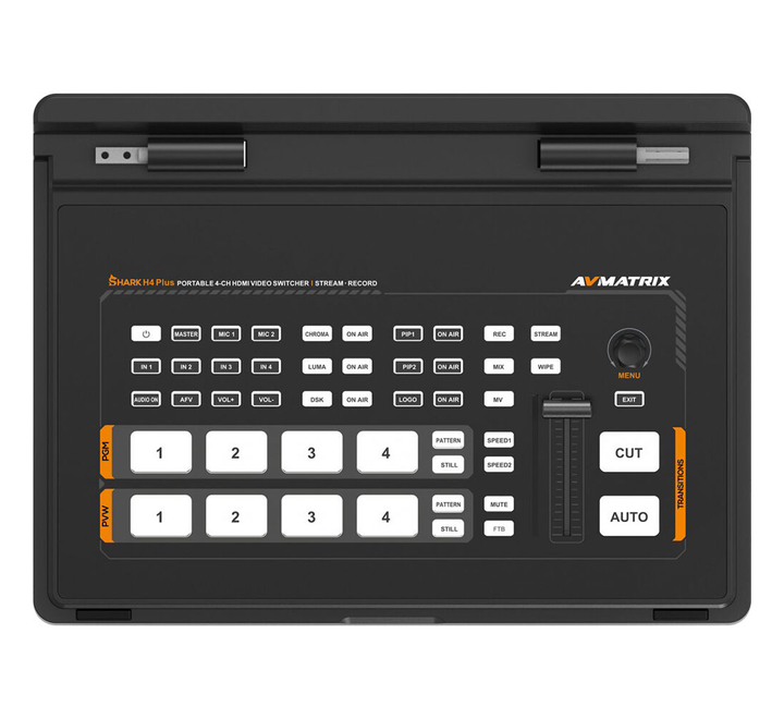 AVMATRIX Shark H4 PLUS 4-Channel HDMI Video Switcher with 10.1" IPS Display - Image 3