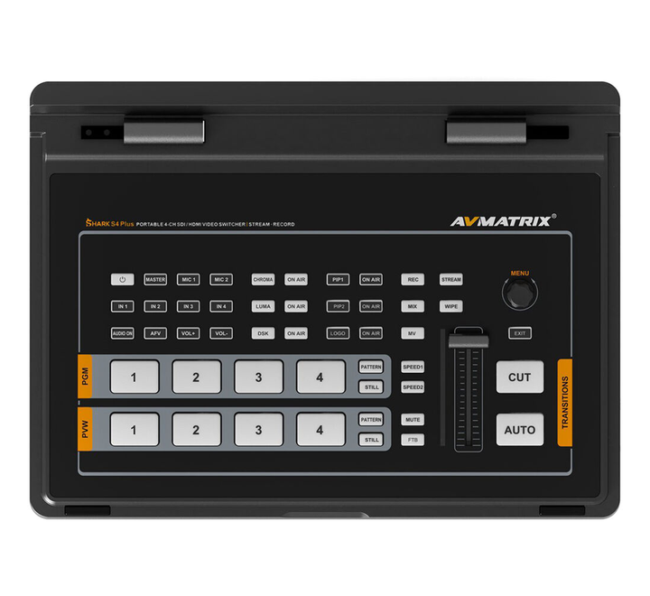 AVMATRIX Shark S4 PLUS 4-Channel SDI/HDMI Video Switcher with 10.1" IPS Display - Image 3