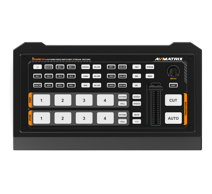AVMATRIX Shark S4 4-Channel 3G-SDI/HDMI Video Switcher