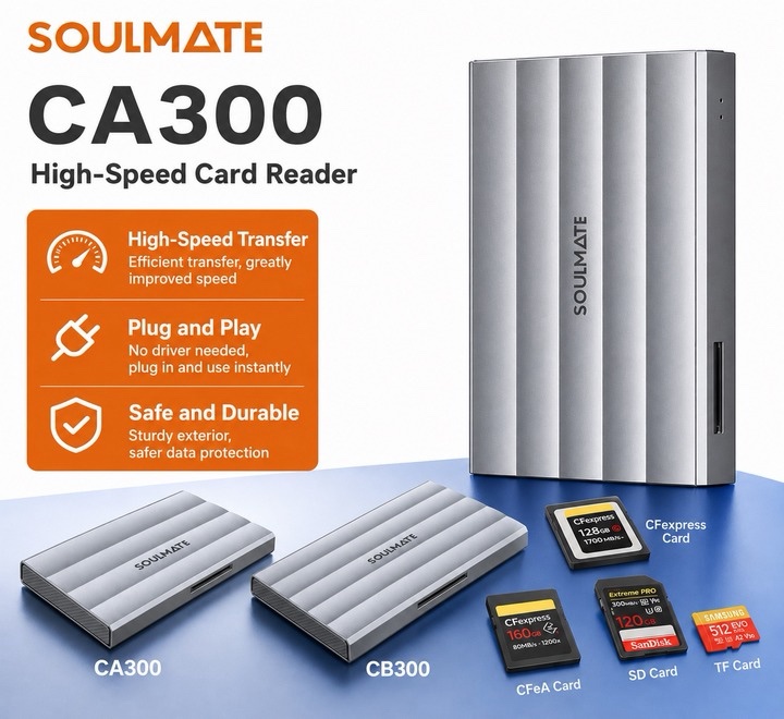 SOULMATE CA300 CF Express High-Speed Card Reader