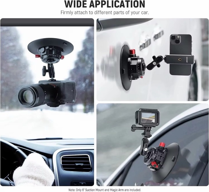 Neewer CA013 6 inches camera or phone suction cup mount - Image 3