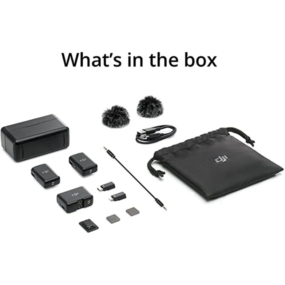 DJI Mic Dual-Transmitter Compact Digital Wireless Microphone System/Recorder for Camera & Smartphone (2.4 GHz) - Image 3