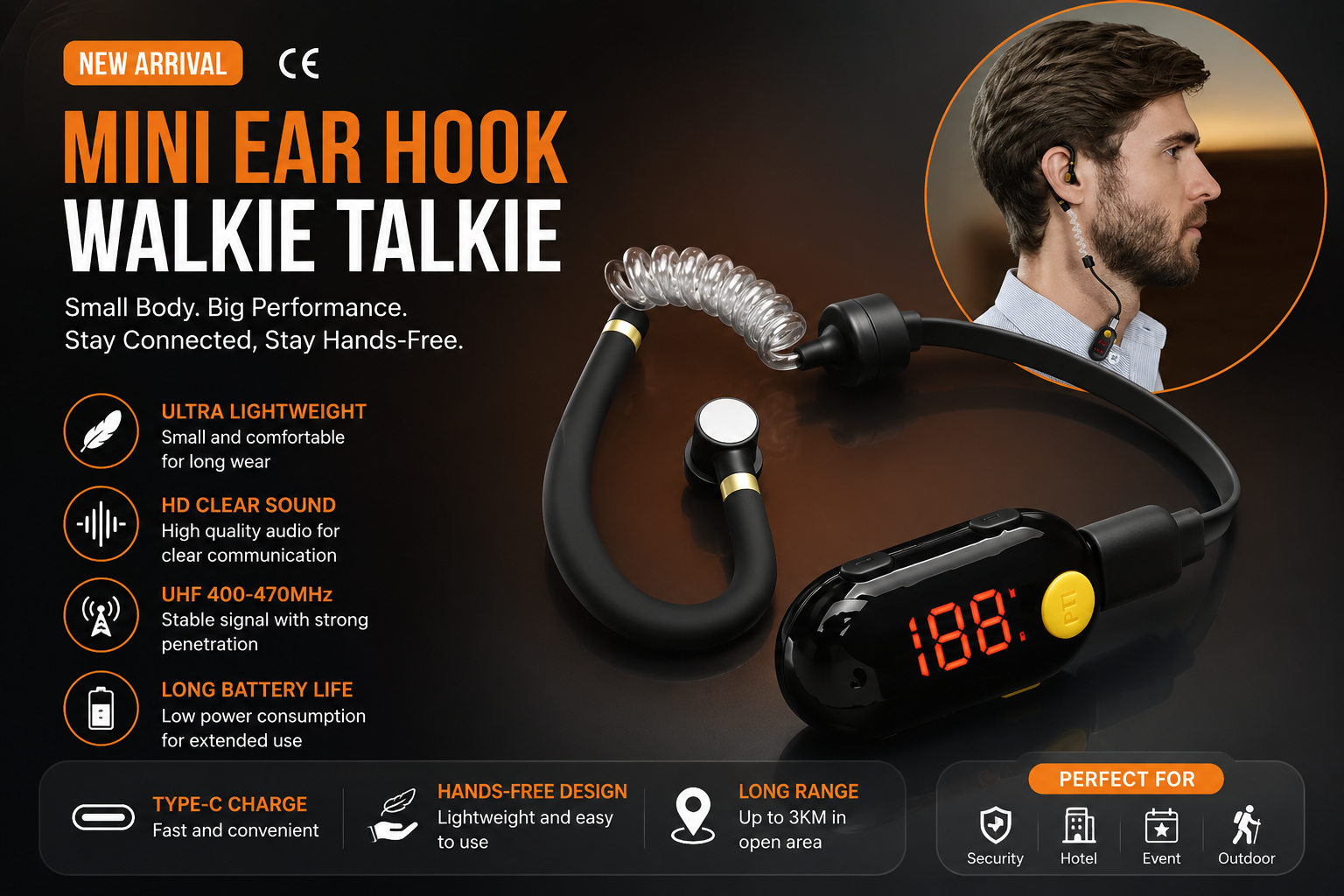 mini walkie talkie ( pair)