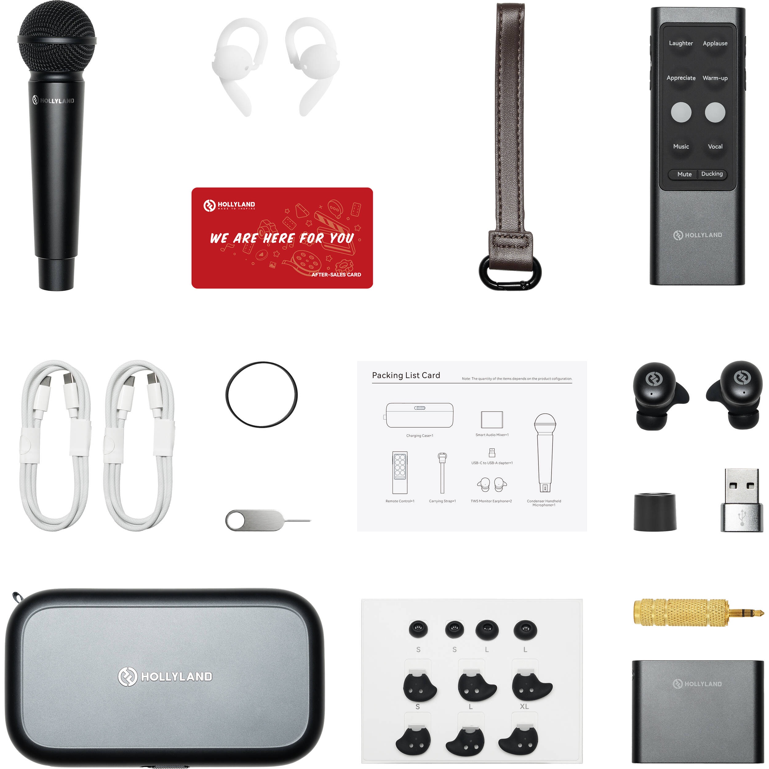 Hollyland MELO P1 Combo Wireless Handheld Microphone System (Space Gray) - Image 7